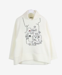 ウール混長袖プルオーバー