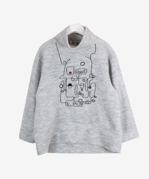 STUDIO PICONE(スタジオピッコーネ)の「ウール混長袖プルオーバー(その他トップス・レディース・パープル/ブラック/ライトグレー/ホワイト・M/L/LL)」の4枚目の写真