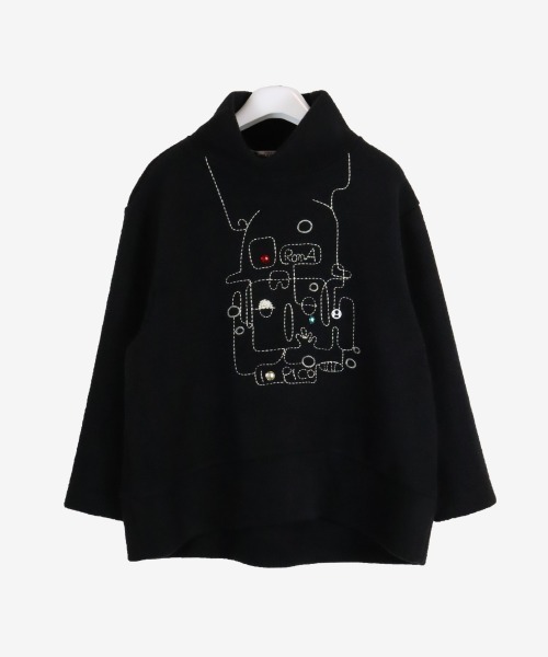 STUDIO PICONE(スタジオピッコーネ)の「ウール混長袖プルオーバー(その他トップス・レディース・パープル/ブラック/ライトグレー/ホワイト・M/L/LL)」の9枚目の写真