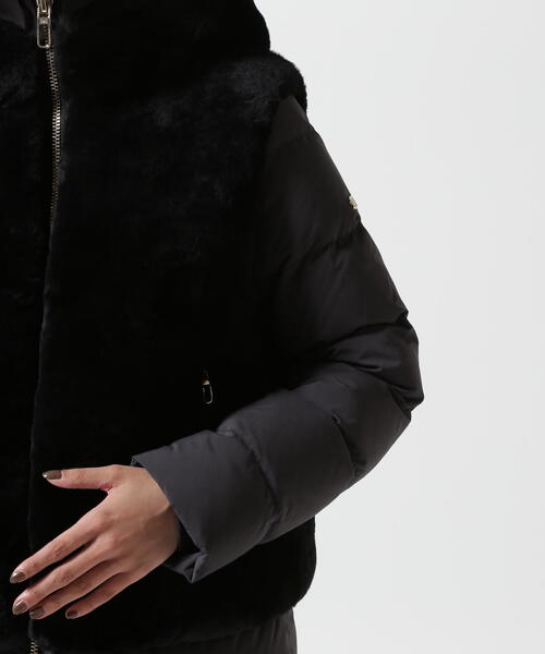 DUNO（デュノ）の「DUNO (デュノ) DEA ムートンダウンコート（ダウンジャケット/コート・レディース・ブラック/ベージュ・40/42/44）」の12枚目の写真