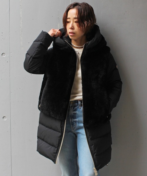 DUNO（デュノ）の「DUNO (デュノ) DEA ムートンダウンコート（ダウンジャケット/コート・レディース・ブラック/ベージュ・40/42/44）」の6枚目の写真