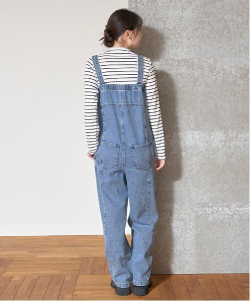 LOVETOXIC(ラブトキシック)の「デニムオールインワン(つなぎ/オールインワン・キッズ・ブルー/グレー・S/M/L)」の14枚目の写真