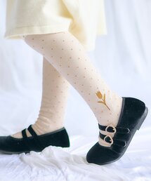 apres les cours | チューリップモチーフドットタイツ(タイツ/ストッキング)