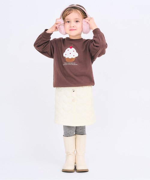 apres les cours（アプレレクール）の「チューリップモチーフドットタイツ（タイツ/ストッキング・キッズ・グレー/アイボリー・90/100/110/120/140）」の4枚目の写真