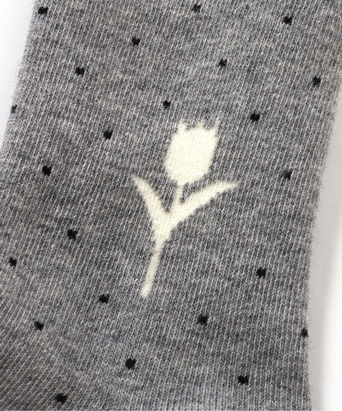 apres les cours（アプレレクール）の「チューリップモチーフドットタイツ（タイツ/ストッキング・キッズ・グレー/アイボリー・90/100/110/120/140）」の12枚目の写真