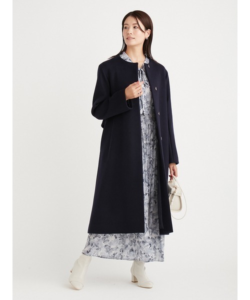 CELFORD（セルフォード）の「カシミア混ノーカラーコート