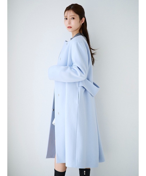 CELFORD（セルフォード）の「カシミア混ノーカラーコート（ノー