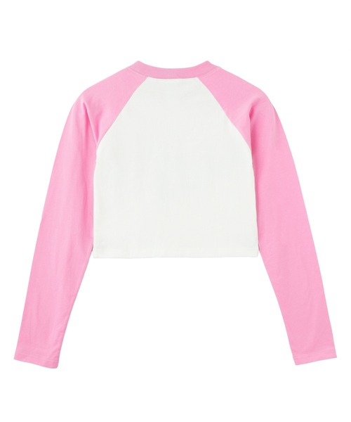X-girl(エックスガール)の「※X-girl × VTP RAGLAN L/S BABY TEE(Tシャツ/カットソー・レディース・ホワイト/ベージュ・S/M)」の5枚目の写真
