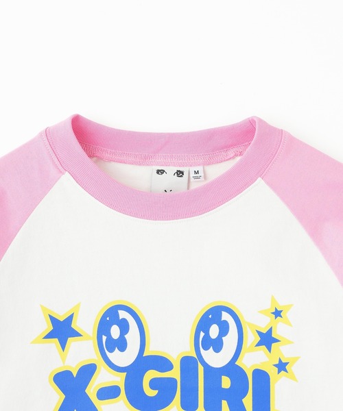 X-girl(エックスガール)の「※X-girl × VTP RAGLAN L/S BABY TEE(Tシャツ/カットソー・レディース・ホワイト/ベージュ・S/M)」の6枚目の写真