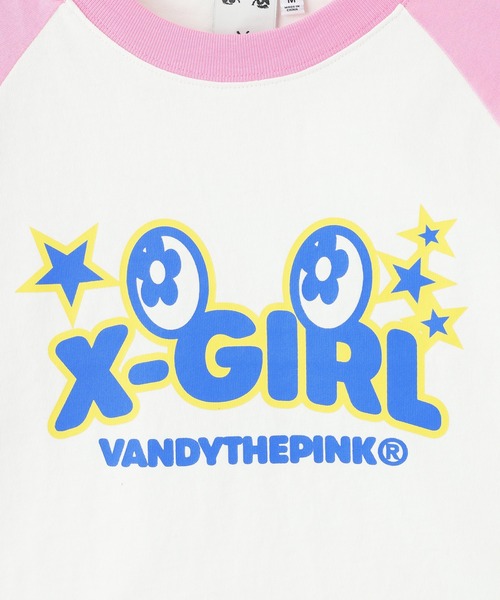 X-girl(エックスガール)の「※X-girl × VTP RAGLAN L/S BABY TEE(Tシャツ/カットソー・レディース・ホワイト/ベージュ・S/M)」の7枚目の写真
