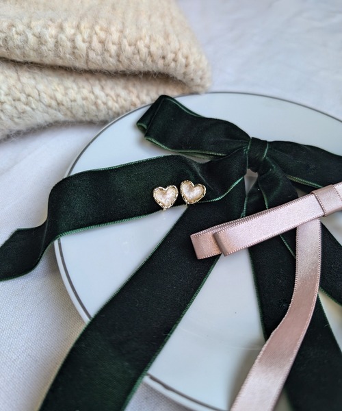 RUBY AND YOU（ルビーアンドユー）の「［select］ハートイヤリング（イヤリング・レディース・ブルー/ホワイト・FREE）」の2枚目の写真