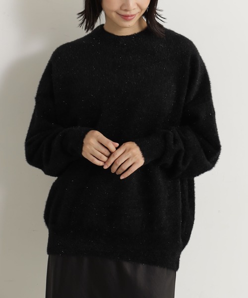 FOUND GOOD(ファウンドグッド)の「ラメシャギーニットPO/LS(ニット/セーター・レディース・グレー系2/ブラウン系3/ブラック/ブルー系5・L/S/M)」の14枚目の写真