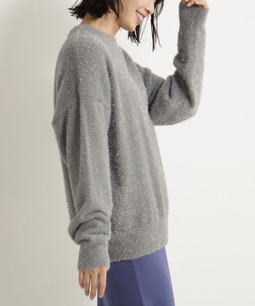 FOUND GOOD(ファウンドグッド)の「ラメシャギーニットPO/LS(ニット/セーター・レディース・グレー系2/ブラウン系3/ブラック/ブルー系5・L/S/M)」の17枚目の写真