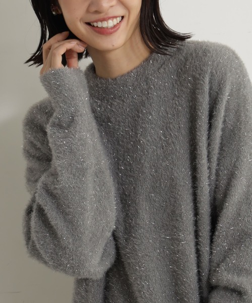 FOUND GOOD(ファウンドグッド)の「ラメシャギーニットPO/LS(ニット/セーター・レディース・グレー系2/ブラウン系3/ブラック/ブルー系5・L/S/M)」の18枚目の写真