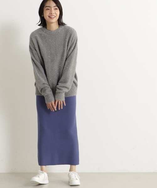 FOUND GOOD(ファウンドグッド)の「ラメシャギーニットPO/LS(ニット/セーター・レディース・グレー系2/ブラウン系3/ブラック/ブルー系5・L/S/M)」の13枚目の写真