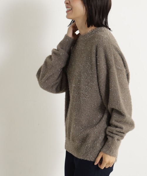 FOUND GOOD(ファウンドグッド)の「ラメシャギーニットPO/LS(ニット/セーター・レディース・グレー系2/ブラウン系3/ブラック/ブルー系5・L/S/M)」の11枚目の写真