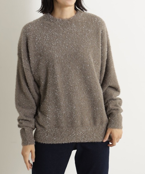 FOUND GOOD(ファウンドグッド)の「ラメシャギーニットPO/LS(ニット/セーター・レディース・グレー系2/ブラウン系3/ブラック/ブルー系5・L/S/M)」の12枚目の写真