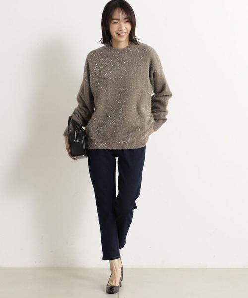 FOUND GOOD(ファウンドグッド)の「ラメシャギーニットPO/LS(ニット/セーター・レディース・グレー系2/ブラウン系3/ブラック/ブルー系5・L/S/M)」の6枚目の写真