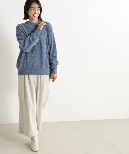 FOUND GOOD(ファウンドグッド)の「ラメシャギーニットPO/LS(ニット/セーター・レディース・グレー系2/ブラウン系3/ブラック/ブルー系5・L/S/M)」の7枚目の写真