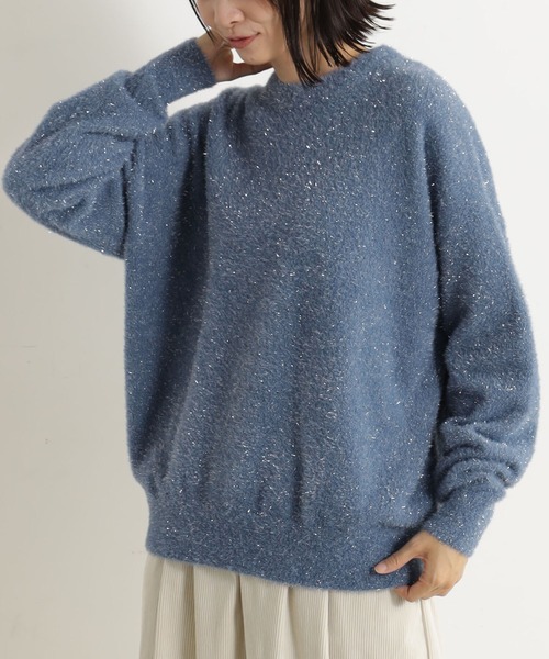 FOUND GOOD(ファウンドグッド)の「ラメシャギーニットPO/LS(ニット/セーター・レディース・グレー系2/ブラウン系3/ブラック/ブルー系5・L/S/M)」の8枚目の写真