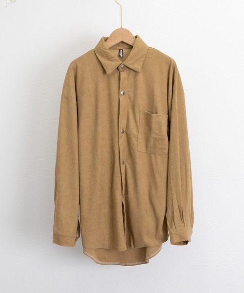 Miniministore(ミニミニストア)の「コーデュロイシャツ レディース長袖シャツ(シャツ/ブラウス・レディース・キャメル/パープル/ブラック・FREE)」の7枚目の写真