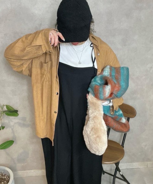 Miniministore(ミニミニストア)の「コーデュロイシャツ レディース長袖シャツ(シャツ/ブラウス・レディース・キャメル/パープル/ブラック・FREE)」の21枚目の写真