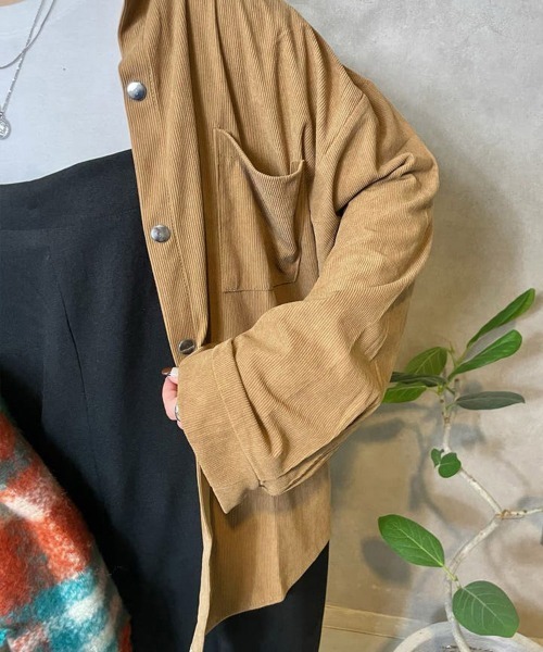 Miniministore(ミニミニストア)の「コーデュロイシャツ レディース長袖シャツ(シャツ/ブラウス・レディース・キャメル/パープル/ブラック・FREE)」の22枚目の写真