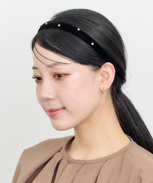 Heartカチューシャ ストーン付きベロアカチューシャ（カチューシャ）｜Heartdance（ハート