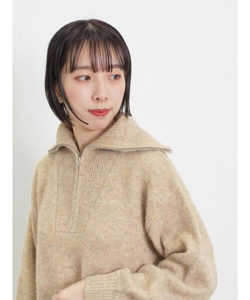 Samansa Mos2（サマンサ モスモス）の「ハーフジッププルオーバー（Tシャツ/カットソー・レディース・ベージュ/ピンク/キナリ/チャコールグレー・F）」の5枚目の写真