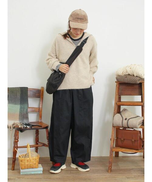 Samansa Mos2（サマンサ モスモス）の「ハーフジッププルオーバー（Tシャツ/カットソー・レディース・ベージュ/ピンク/キナリ/チャコールグレー・F）」の9枚目の写真