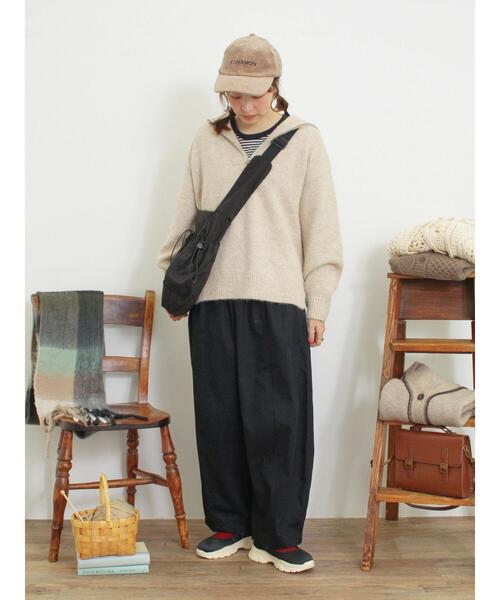 Samansa Mos2（サマンサ モスモス）の「ハーフジッププルオーバー（Tシャツ/カットソー・レディース・ベージュ/ピンク/キナリ/チャコールグレー・F）」の11枚目の写真