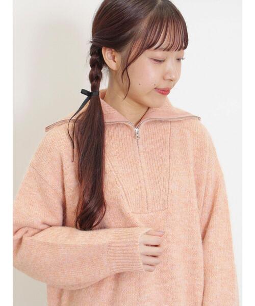 Samansa Mos2（サマンサ モスモス）の「ハーフジッププルオーバー（Tシャツ/カットソー・レディース・ベージュ/ピンク/キナリ/チャコールグレー・F）」の14枚目の写真
