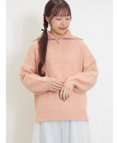 Samansa Mos2（サマンサ モスモス）の「ハーフジッププルオーバー（Tシャツ/カットソー・レディース・ベージュ/ピンク/キナリ/チャコールグレー・F）」の16枚目の写真