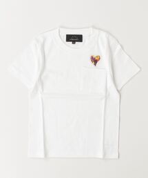 rehacer（レアセル）の「rehacer STAND : Flower Heart Big T-Shirt / フラワーハートビッグ Tシャツ（Tシャツ/カットソー・キッズ）」