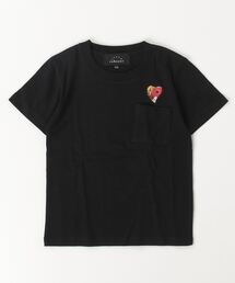 rehacer（レアセル）の「rehacer STAND : Flower Heart Big T-Shirt / フラワーハートビッグ Tシャツ（Tシャツ/カットソー）」