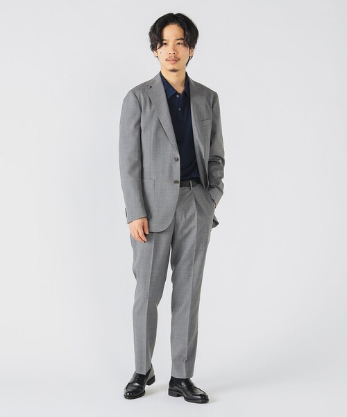 BEAMS HEART(ビームスハート)の「120's ウールトロピカル イージースーツ(S~XL・セットアップ・ウォッシャブル対応)【防シワ】(スーツセット・メンズ・グレー/ネイビー・MEDIUM/SMALL/X-LARGE/LARGE)」の3枚目の写真