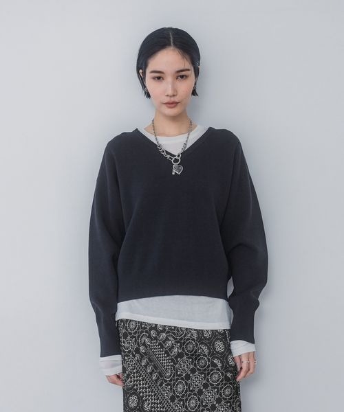 マルティニーク新品⭐️ウールカシミヤニットミラノリブコンパクトプルオーバー マルティニーク新品⭐️ウールカシミヤニットミラノリブ