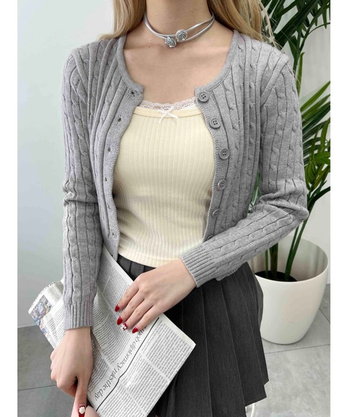 PHILLY（フィリー）の「【PHILLY】フェイクレイヤードリボンキャミソール（キャミソール・レディース・ブラウン/アイボリー/ブラック・FREE）」の10枚目の写真