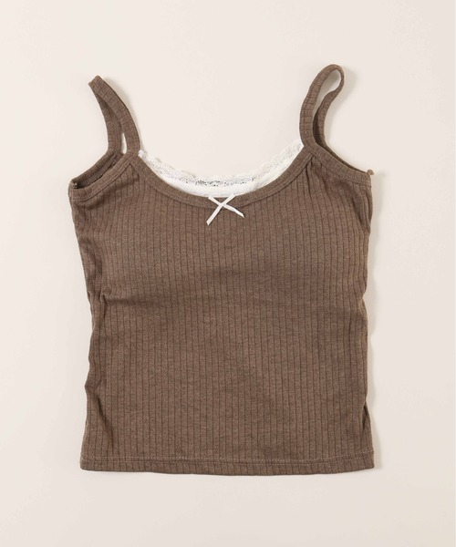 PHILLY（フィリー）の「【PHILLY】フェイクレイヤードリボンキャミソール（キャミソール・レディース・ブラウン/アイボリー/ブラック・FREE）」の16枚目の写真