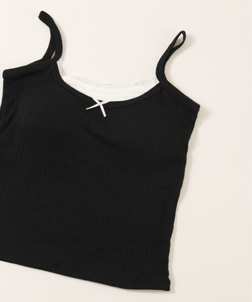 PHILLY（フィリー）の「【PHILLY】フェイクレイヤードリボンキャミソール（キャミソール・レディース・ブラウン/アイボリー/ブラック・FREE）」の13枚目の写真