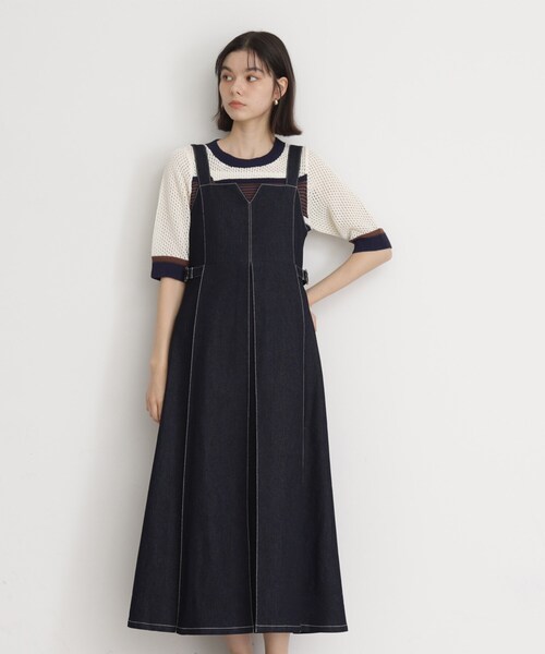 THE SHOP TK （ザ ショップ ティーケー ）の「デニムジャンスカ（ワンピース・レディース・ブラック/ネイビー・11/13/12）」の15枚目の写真