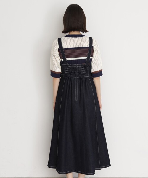 THE SHOP TK （ザ ショップ ティーケー ）の「デニムジャンスカ（ワンピース・レディース・ブラック/ネイビー・11/13/12）」の5枚目の写真