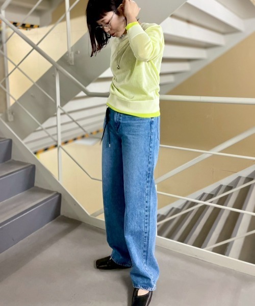 NEEDBY heritage(ニードバイヘリテージ)の「NEEDBY heritage(ニードバイヘリテージ)LUNA/ワイドストレート/N1C1006(デニムパンツ・レディース・ブルー・26/23/24/25)」の5枚目の写真