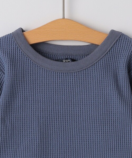SHIPS(シップス)の「SHIPS KIDS:80~90cm / ワッフル 長袖 TEE(Tシャツ/カットソー・キッズ・ブルー/ベージュ・90/80)」の4枚目の写真