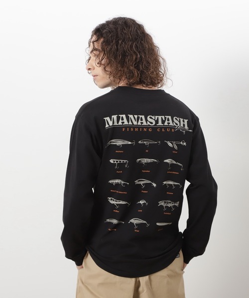 MANASTASH(マナスタッシュ)の「MANASTASH/マナスタッシュ CiTee L/S TEE LURE/シティロンT ルアー(Tシャツ/カットソー・メンズ・ホワイト/イエロー/ブラック・S/M/L/XL)」の3枚目の写真