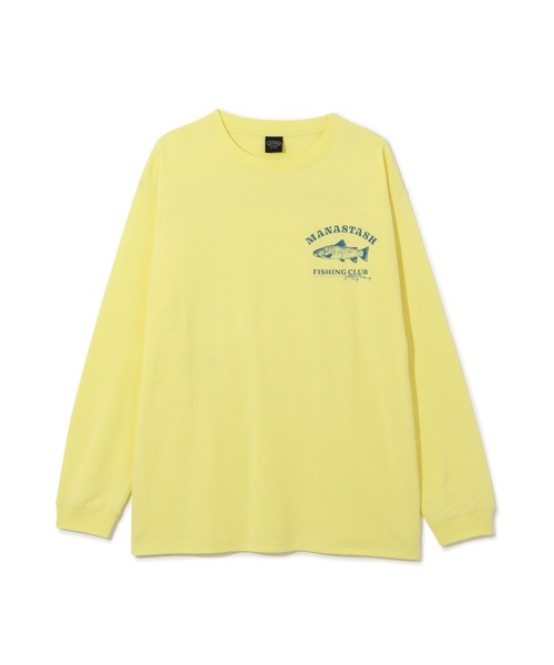 MANASTASH(マナスタッシュ)の「MANASTASH/マナスタッシュ CiTee L/S TEE LURE/シティロンT ルアー(Tシャツ/カットソー・メンズ・ホワイト/イエロー/ブラック・S/M/L/XL)」の6枚目の写真