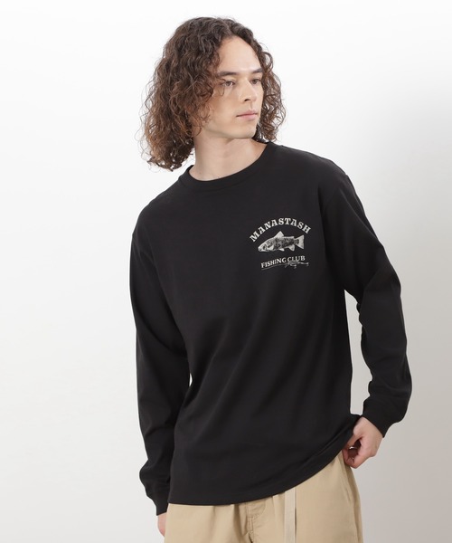 MANASTASH(マナスタッシュ)の「MANASTASH/マナスタッシュ CiTee L/S TEE LURE/シティロンT ルアー(Tシャツ/カットソー・メンズ・ホワイト/イエロー/ブラック・S/M/L/XL)」の15枚目の写真