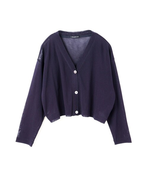 【mizuiro ind ミズイロインド】メッシュVネックカーディガン/ゆったり セール 30%OFF】mizuiro ind メッシュVネックショート