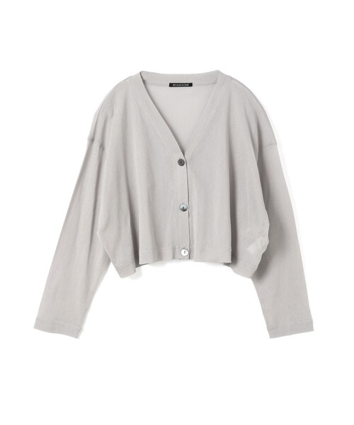 mizuiroind(ミズイロインド)の「mizuiro ind メッシュVネックショートカーディガン(カーディガン/ボレロ・レディース・ブラック/サンドベージュ/ネイビー・FREE)」の2枚目の写真