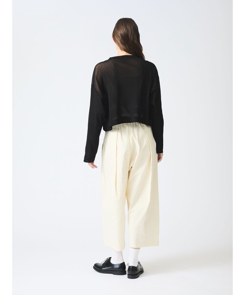 mizuiroind(ミズイロインド)の「mizuiro ind メッシュVネックショートカーディガン(カーディガン/ボレロ・レディース・ブラック/サンドベージュ/ネイビー・FREE)」の16枚目の写真